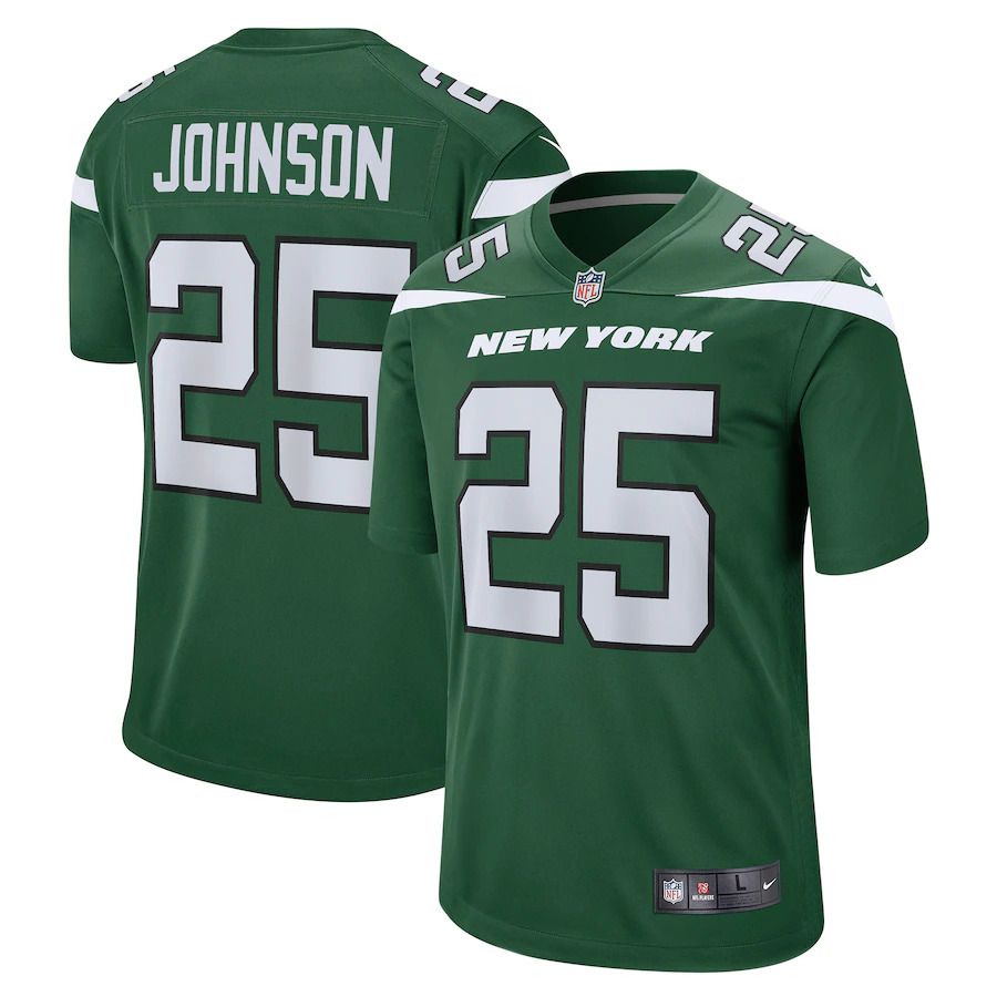 Men New York Jets #25 Ty Johnson Nike Gotham Green Game NFL Jersey->new york jets->NFL Jersey